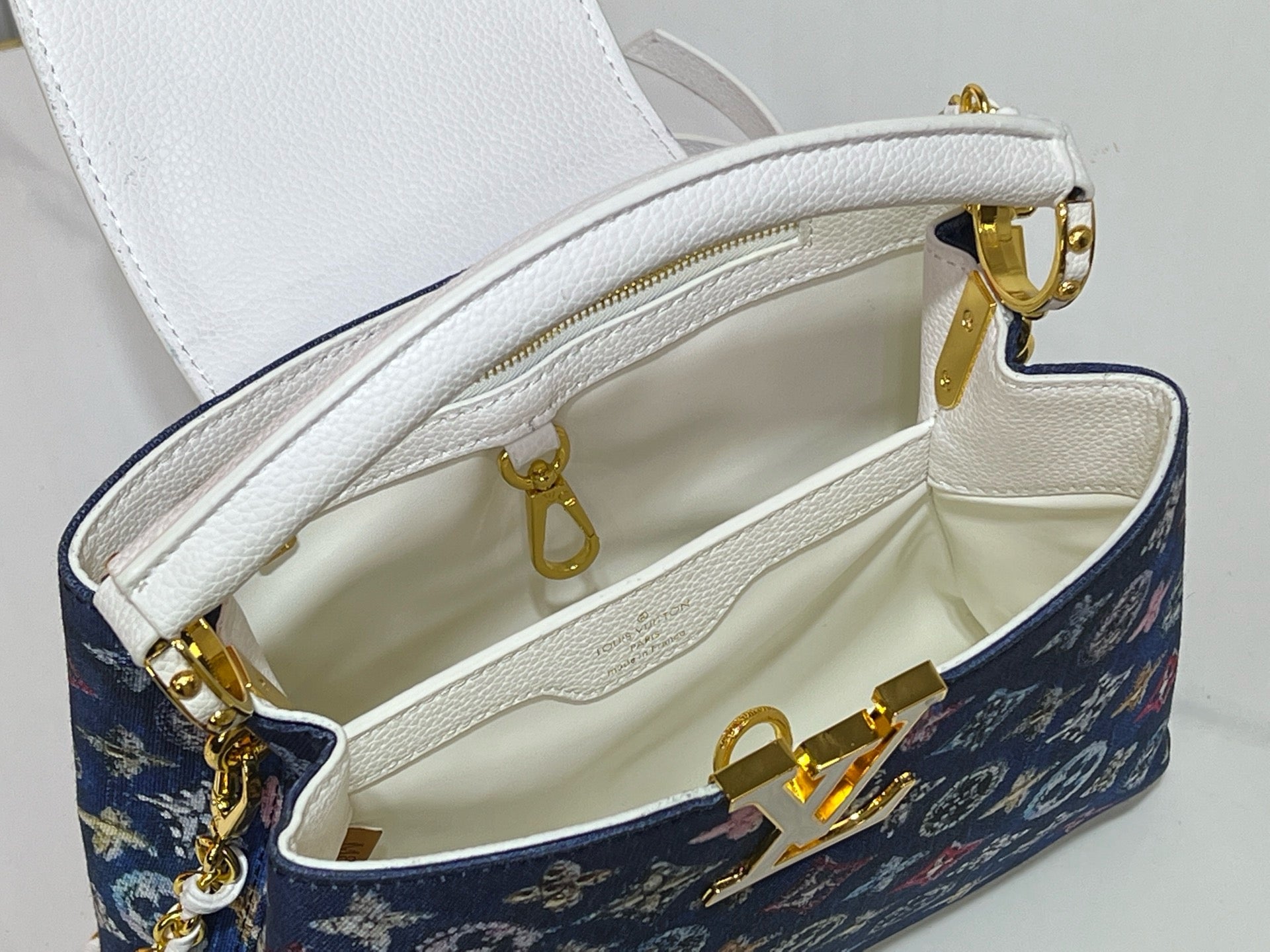 Louis Vuitton Capucines BB – Blue Sparkle Monogram Tweed