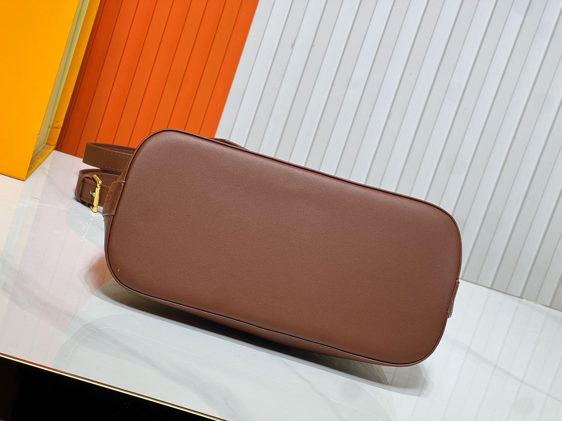 Louis Vuitton Alma BB in Bicolor Monogram Empreinte Leather (Cream & Cognac)