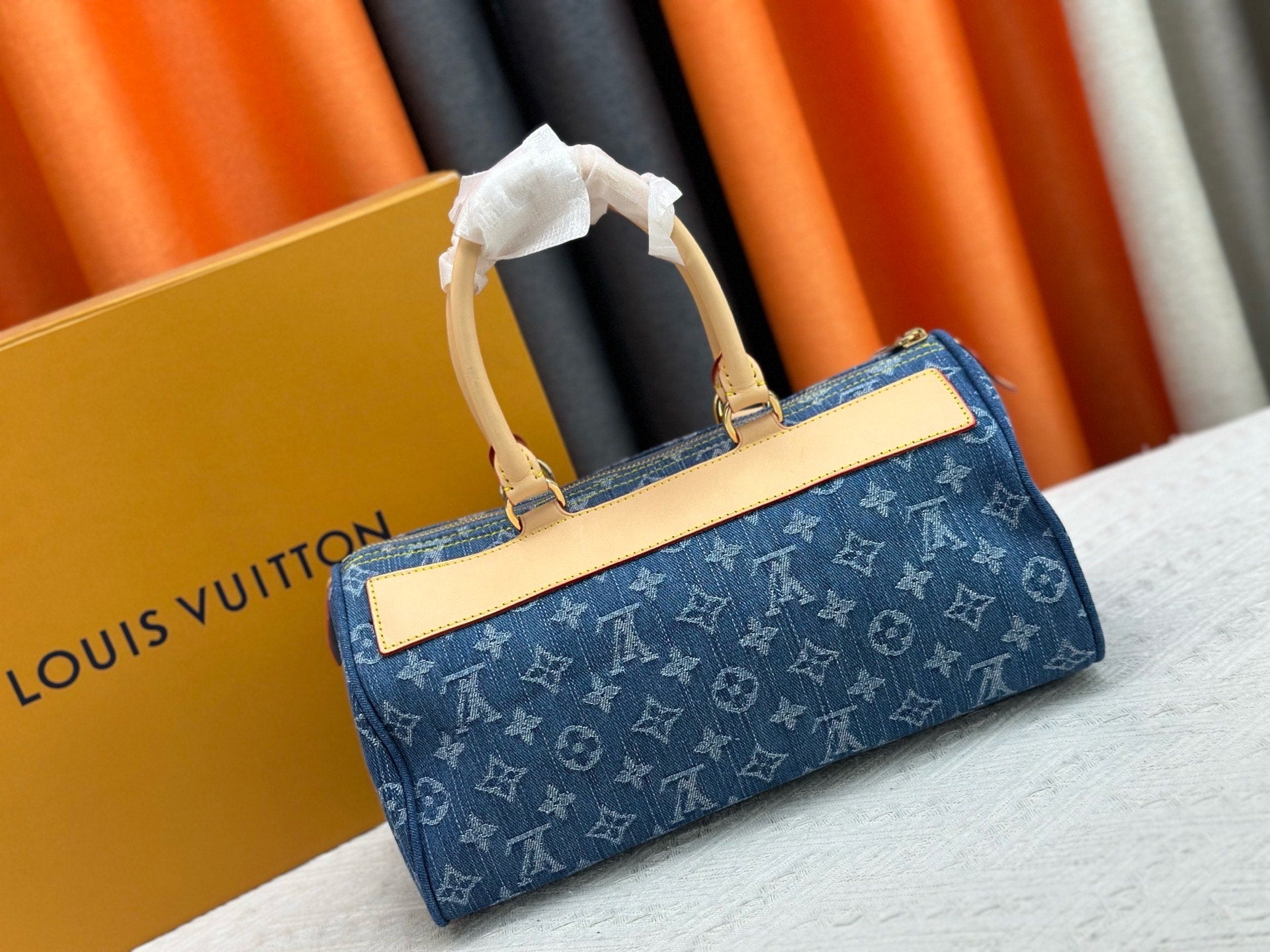 Louis Vuitton Monogram Denim Neo Speedy in Blue with Gold Hardware
