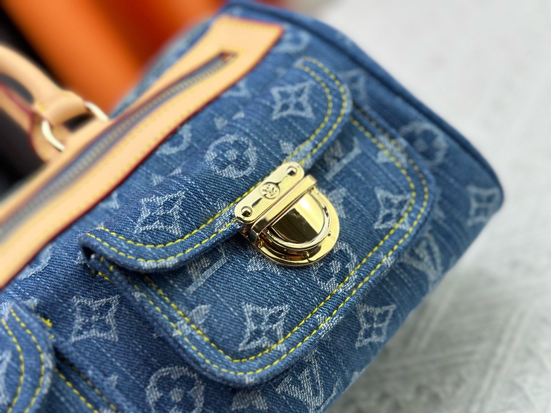 Louis Vuitton Monogram Denim Neo Speedy in Blue with Gold Hardware