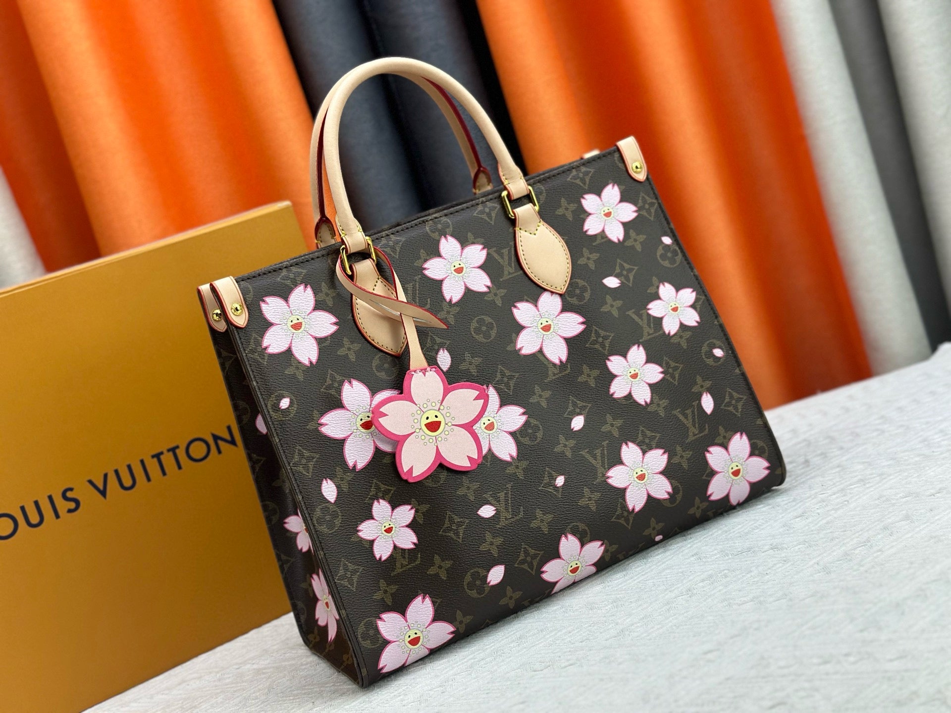 Louis Vuitton OnTheGo MM – Takashi Murakami Cherry Blossom Monogram Canvas