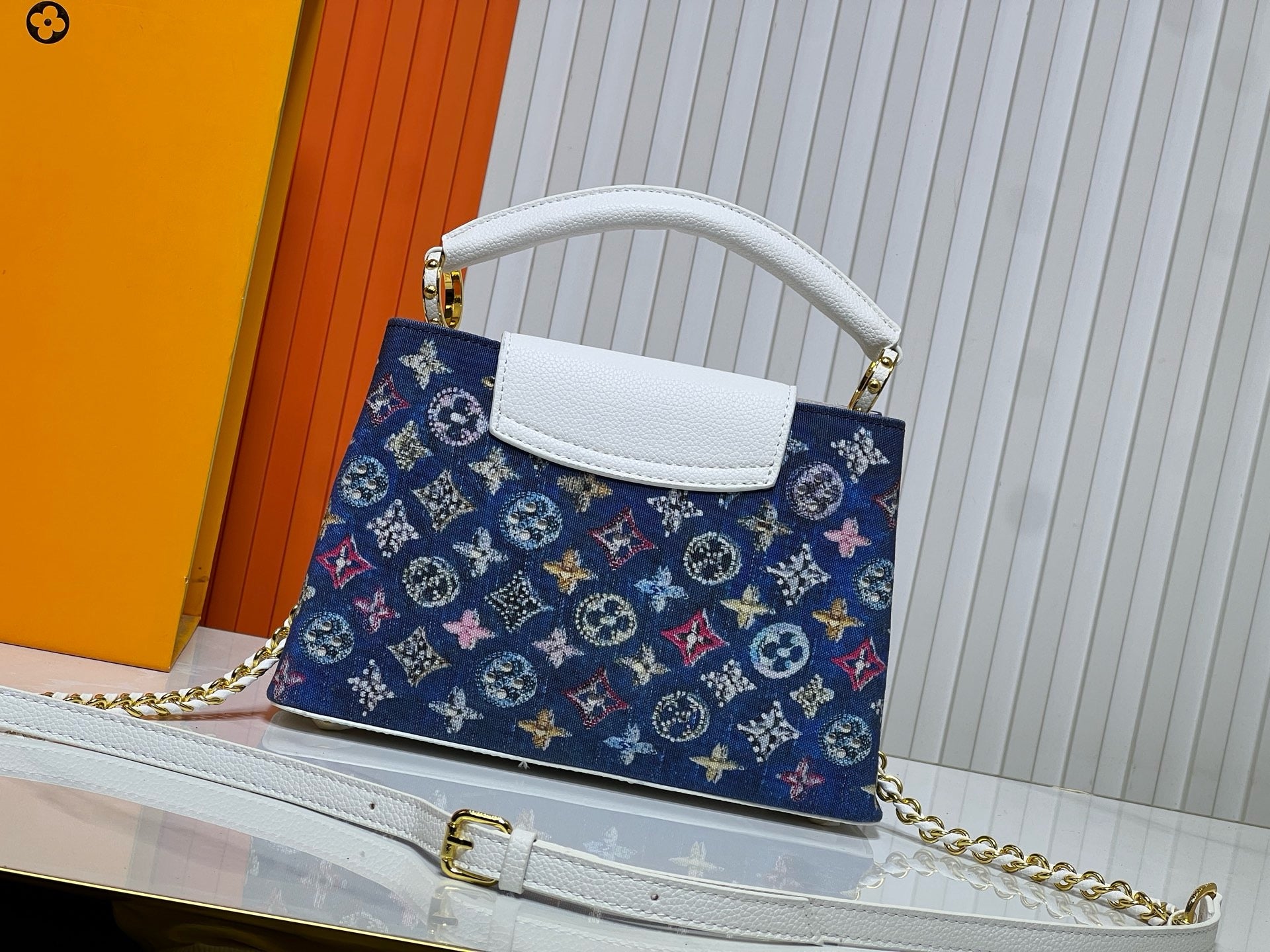 Louis Vuitton Capucines BB – Blue Sparkle Monogram Tweed