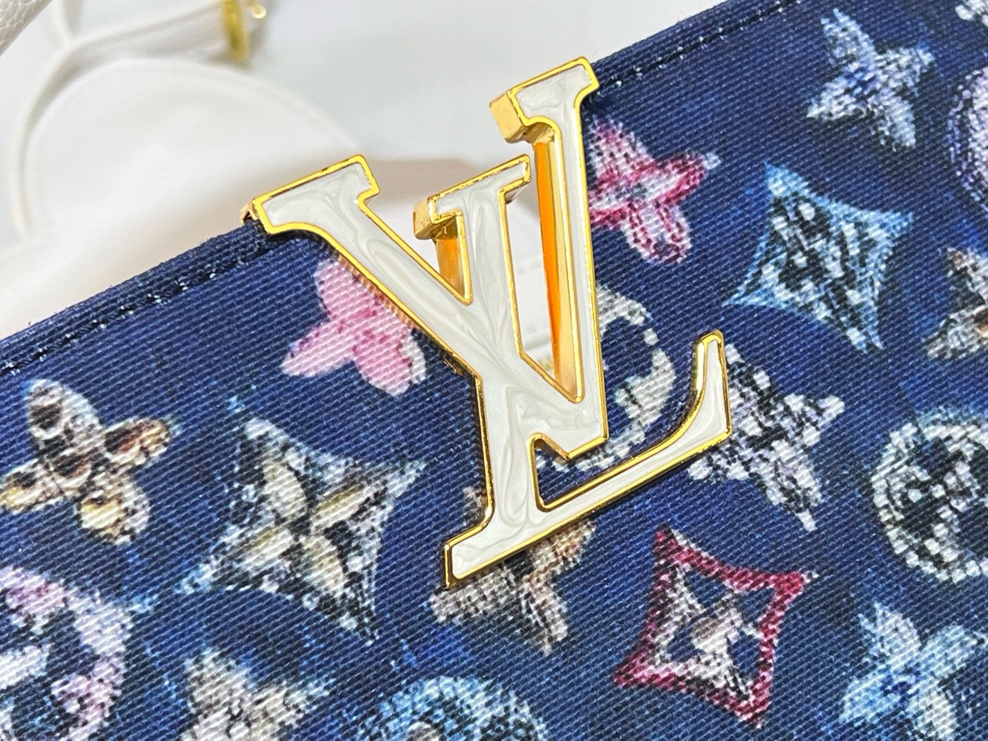 Louis Vuitton Capucines BB – Blue Sparkle Monogram Tweed