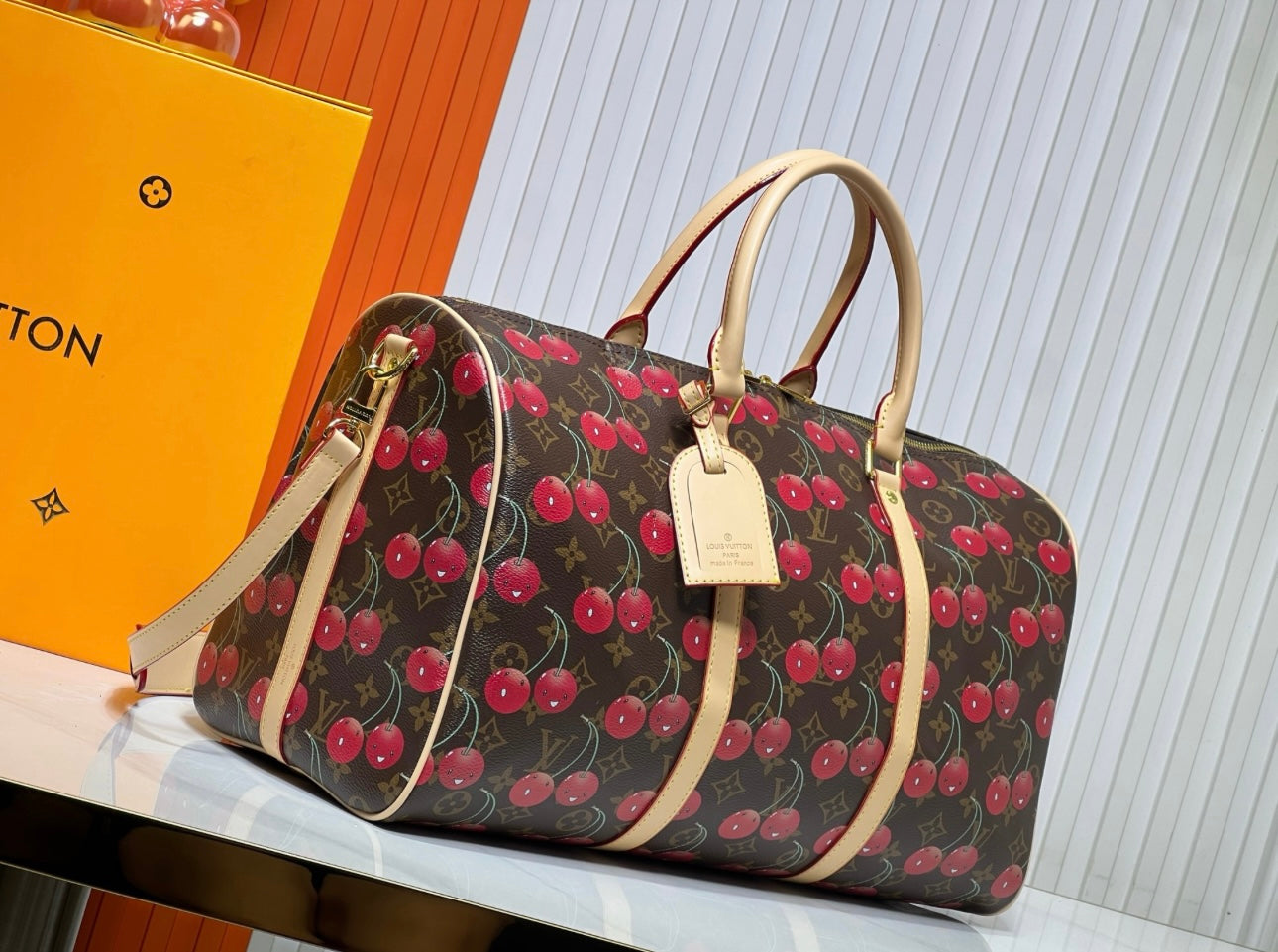 Louis Vuitton x Takashi Murakami Cherry Keepall 45 Bandoulière