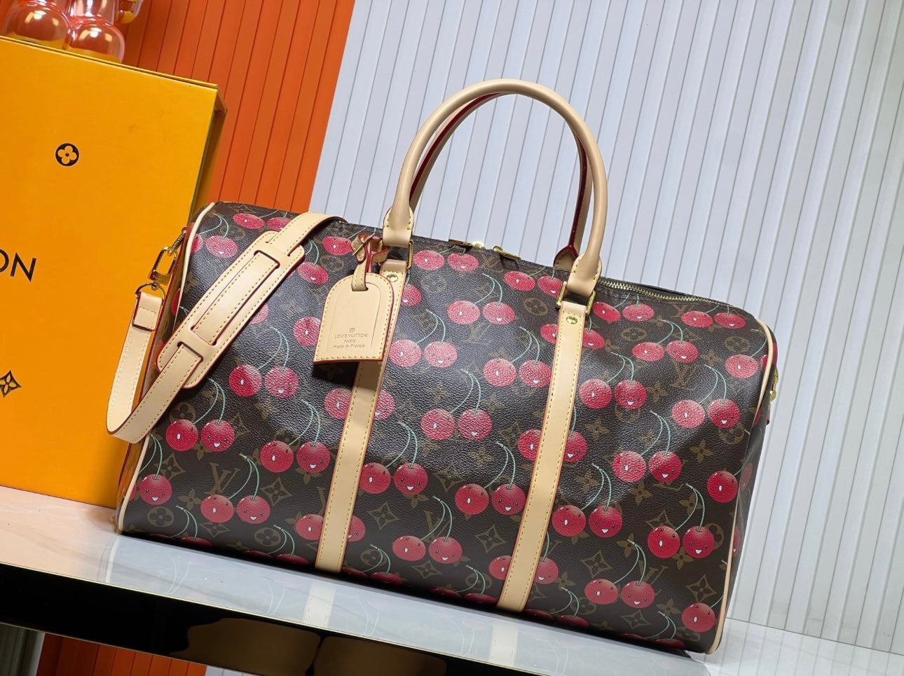 Louis Vuitton x Takashi Murakami Cherry Keepall 45 Bandoulière