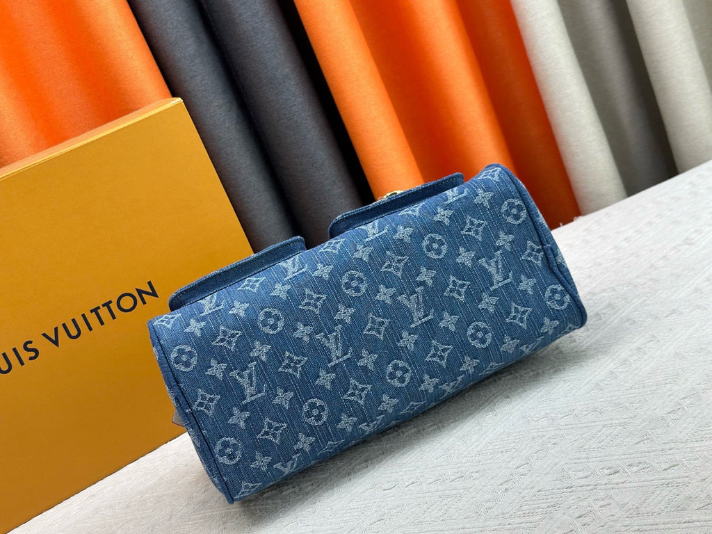 Louis Vuitton Monogram Denim Neo Speedy in Blue with Gold Hardware