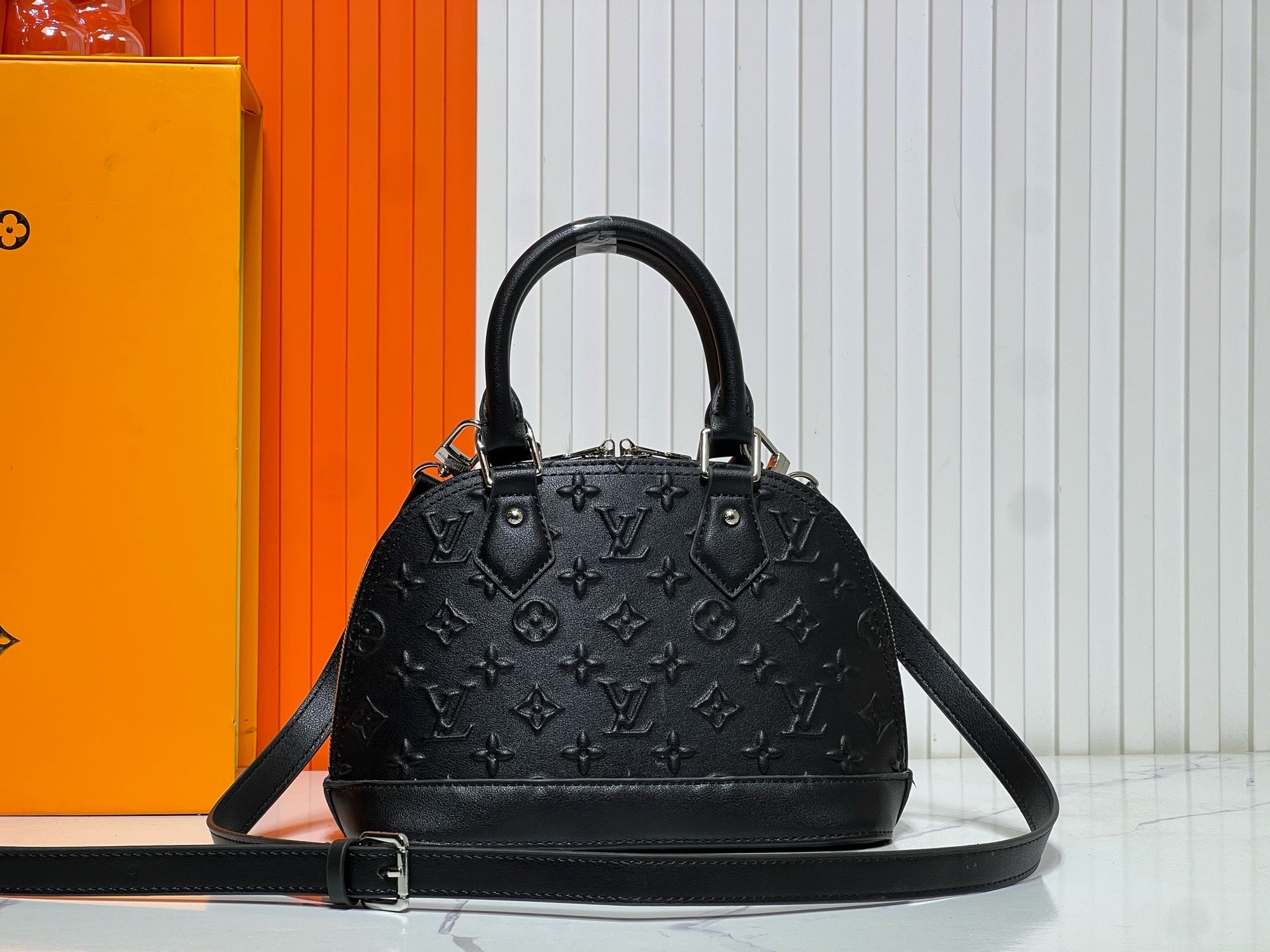 Louis Vuitton Alma BB – Monogram Empreinte Leather in Black