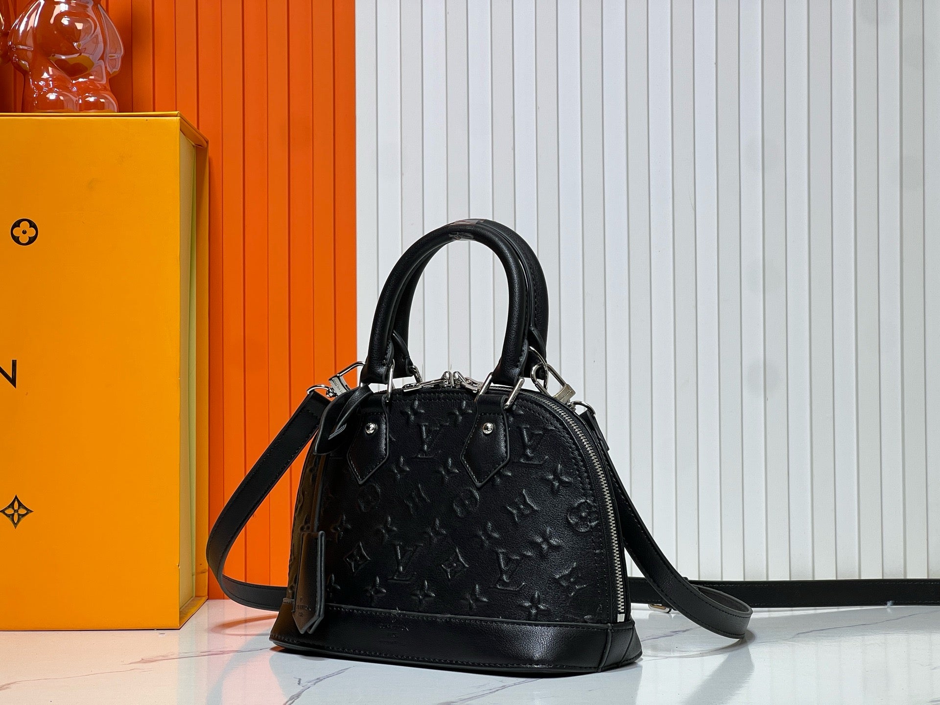 Louis Vuitton Alma BB – Monogram Empreinte Leather in Black
